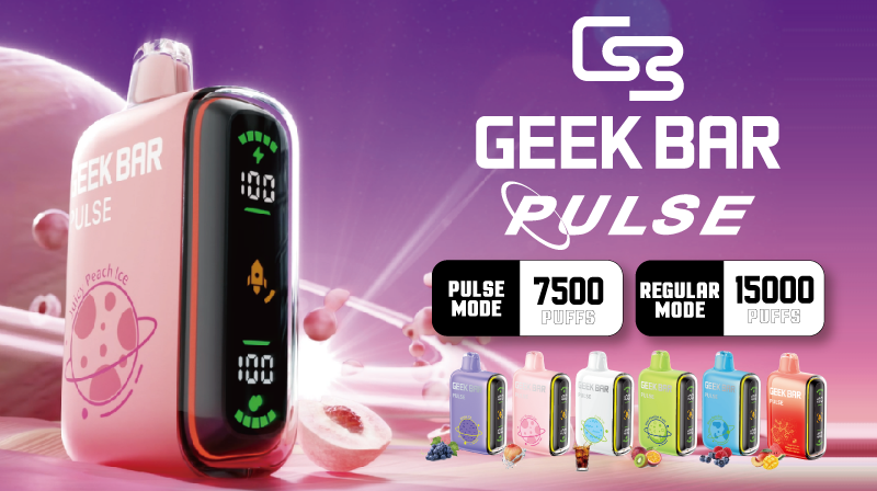  【MAX15000パフ】世界初フルスクリーン搭載『GEEK BAR pulse (パルス)』がvapestudioに登場！