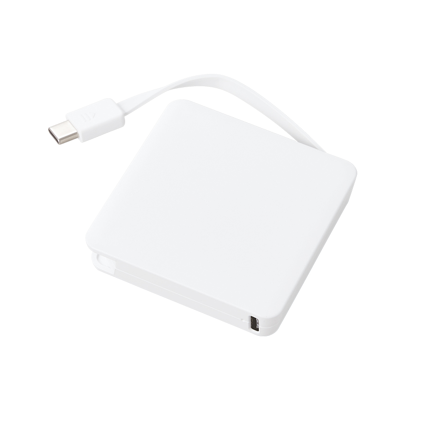 【Type-Cコード内蔵】モバイルバッテリー｜2000mAh